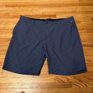 Adidas Golf Shorts Mens 40 Blue Gray Floral Performance Stretch